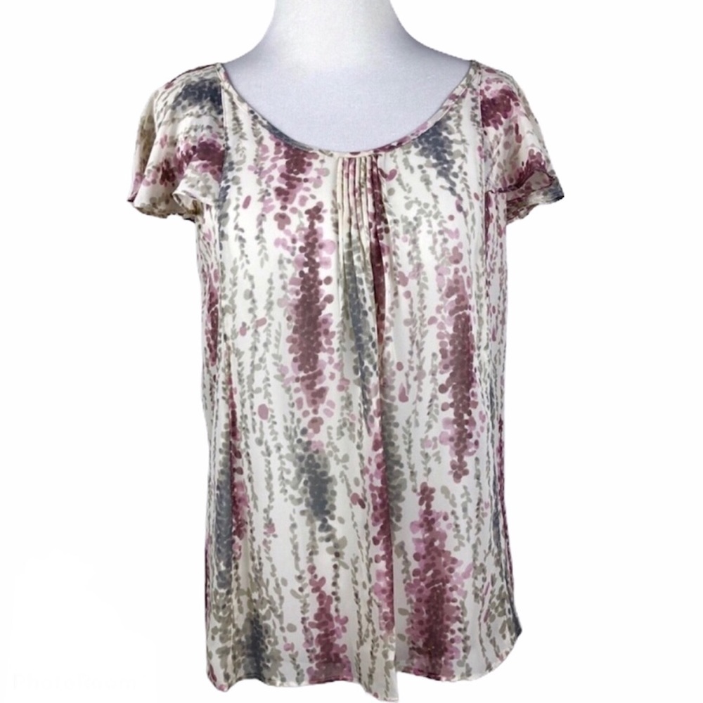 LC Lauren Conrad Flowy Print Blouse Size XS